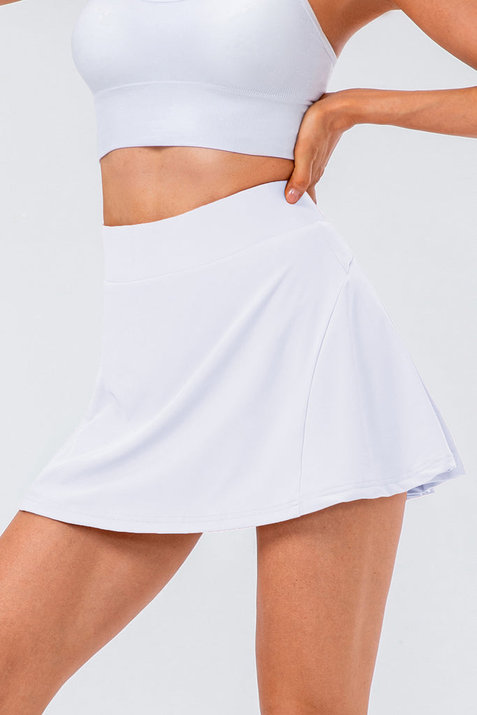 High Waist Pleated Active Skirt Trendsi