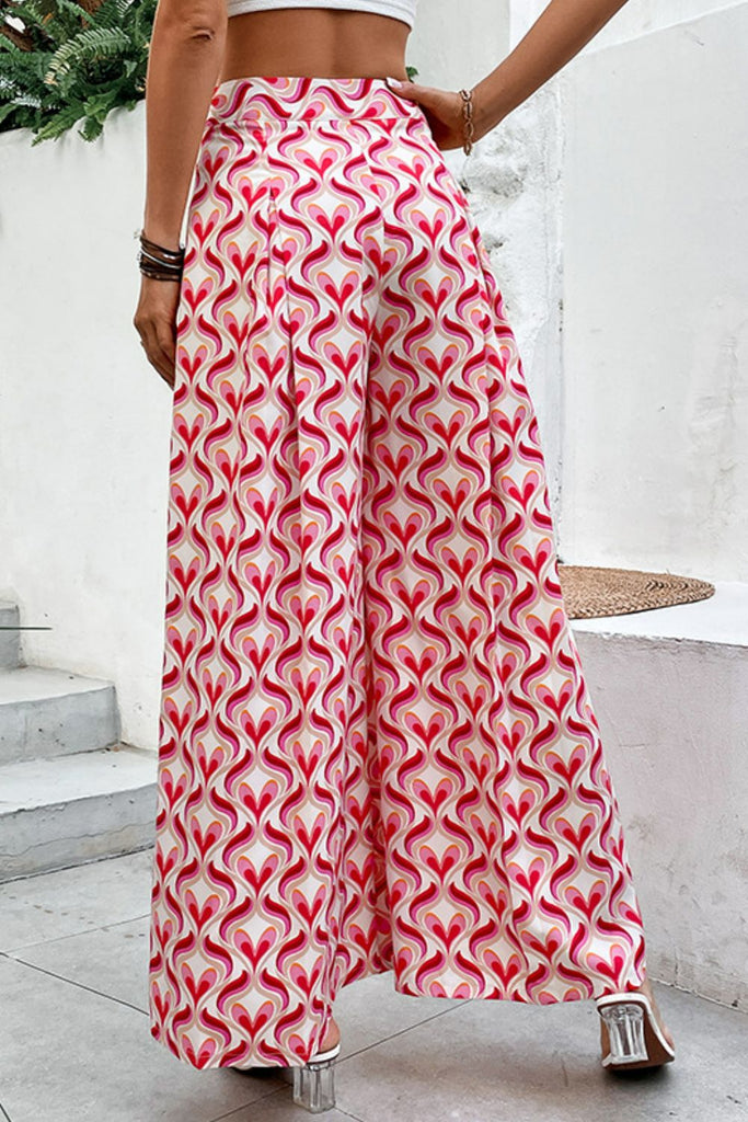 Printed High-Waist Culottes Trendsi