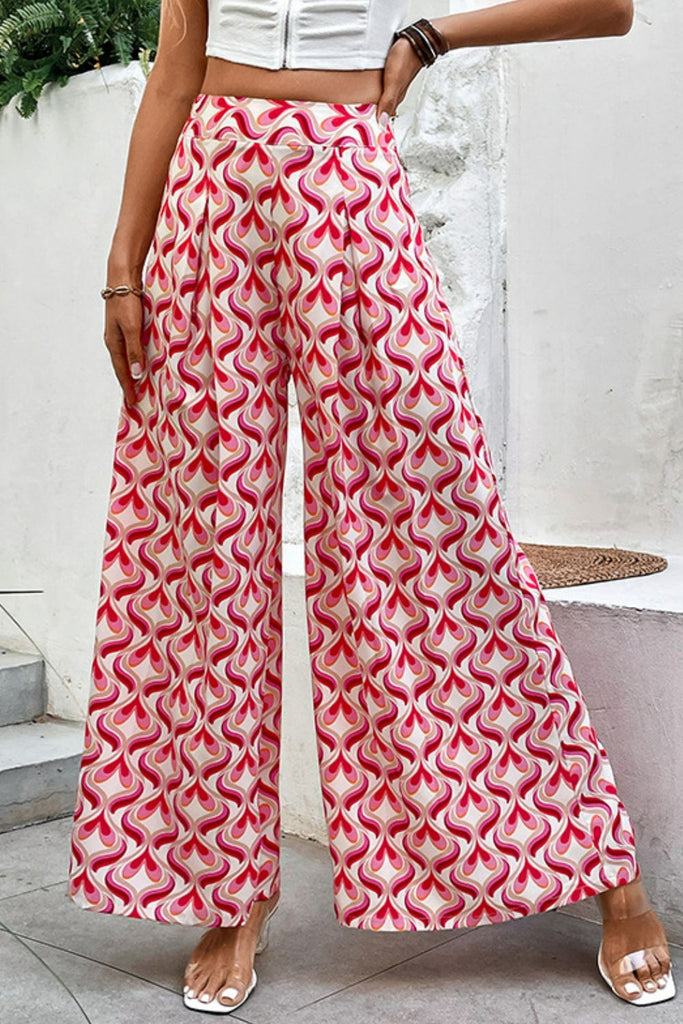 Printed High-Waist Culottes Trendsi