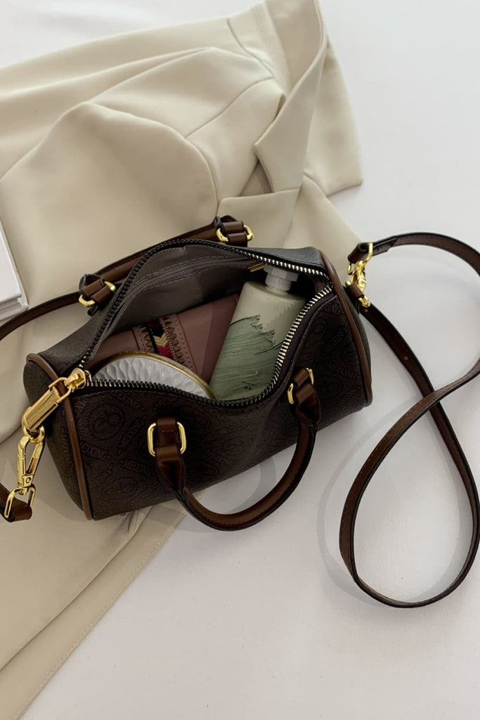 PU Leather Cylinder Handbag Trendsi