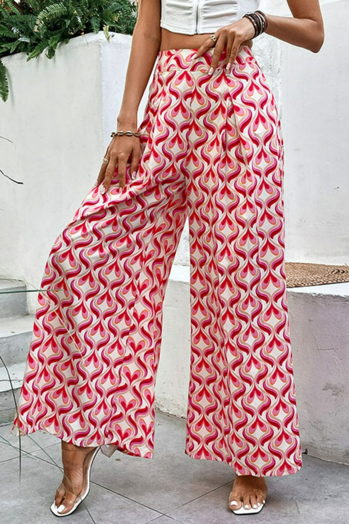 Printed High-Waist Culottes Trendsi