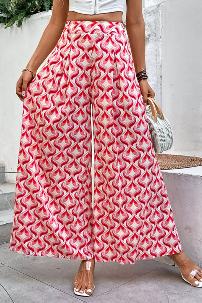 Printed High-Waist Culottes Trendsi