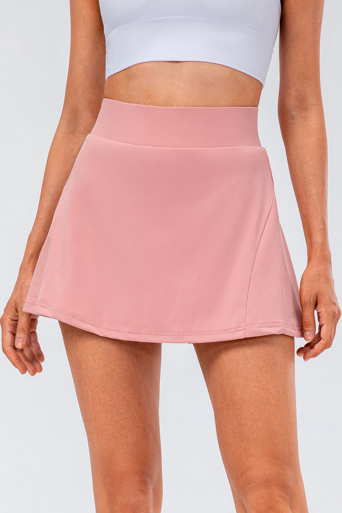 High Waist Pleated Active Skirt Trendsi