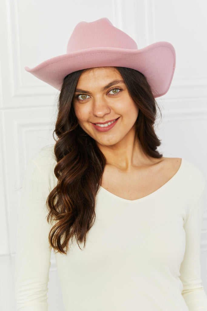 Fame Western Cutie Cowboy Hat in Pink Trendsi