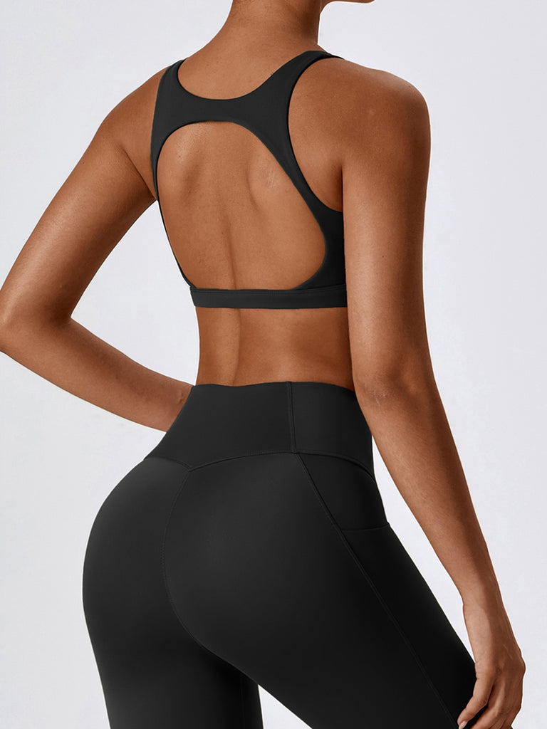 Cutout Sports Square Neck Sports Tank Top Trendsi