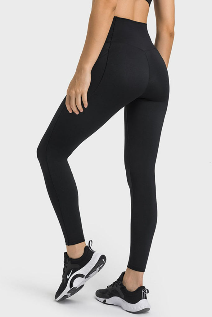 V-Waist Yoga Leggings with Pockets Trendsi