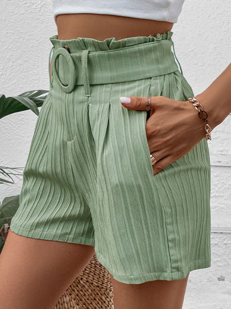 Belted Shorts with Pockets Trendsi