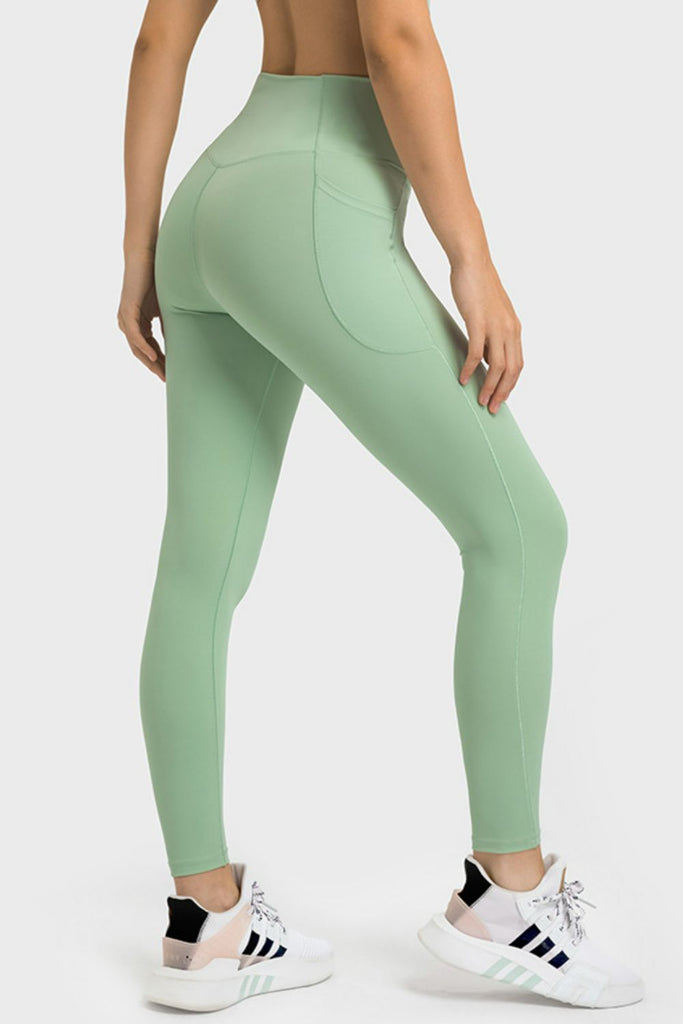 V-Waist Yoga Leggings with Pockets Trendsi