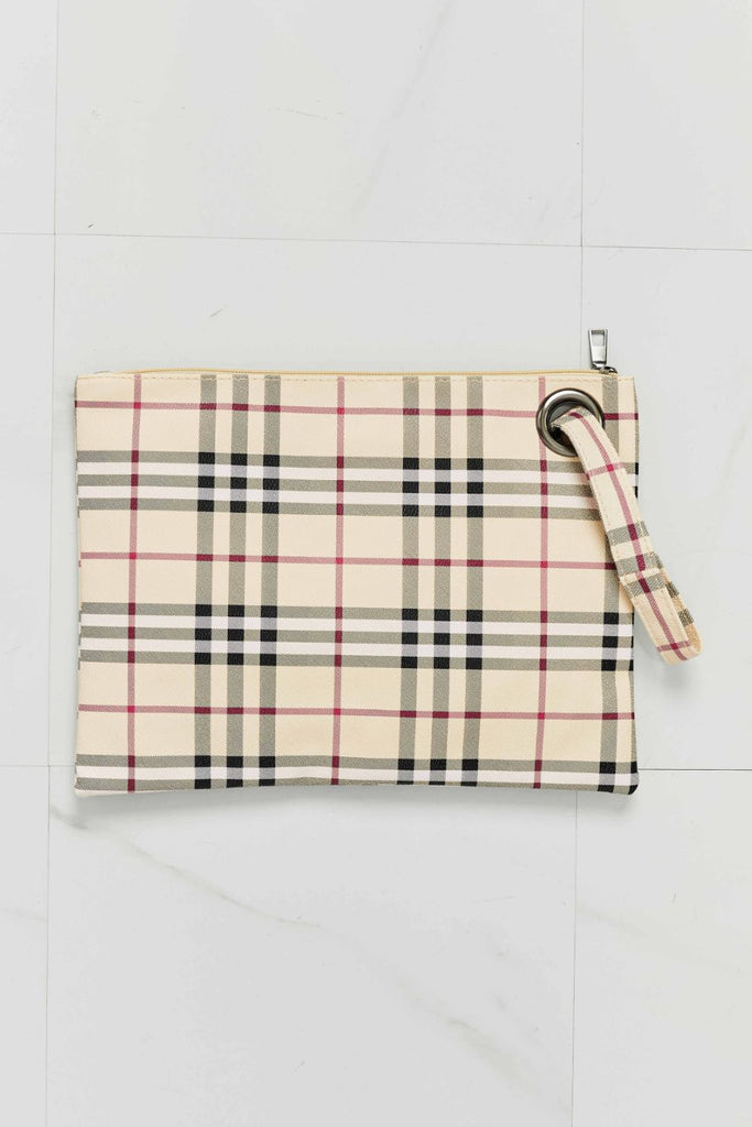 Carry Your Love Plaid Wristlet Trendsi