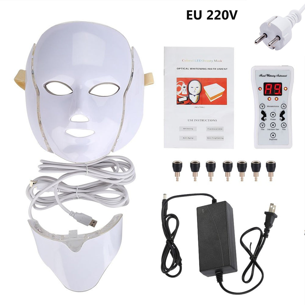 7 Colors Light LED Facial Mask Anti Acne Therapy Face Whitening the ModernMonroe