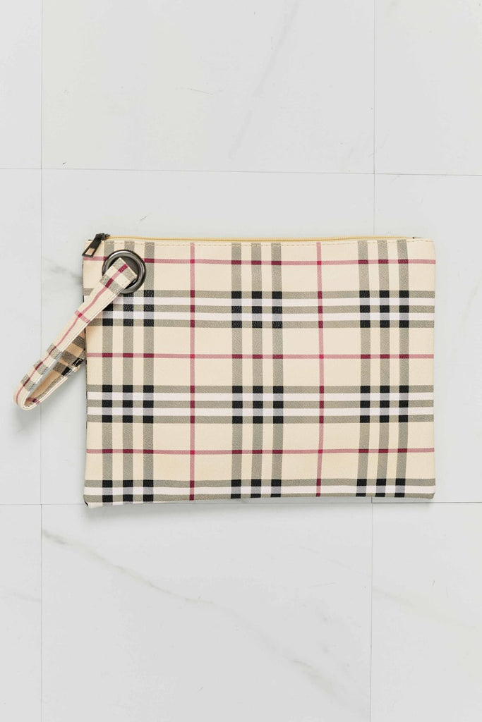 Carry Your Love Plaid Wristlet Trendsi