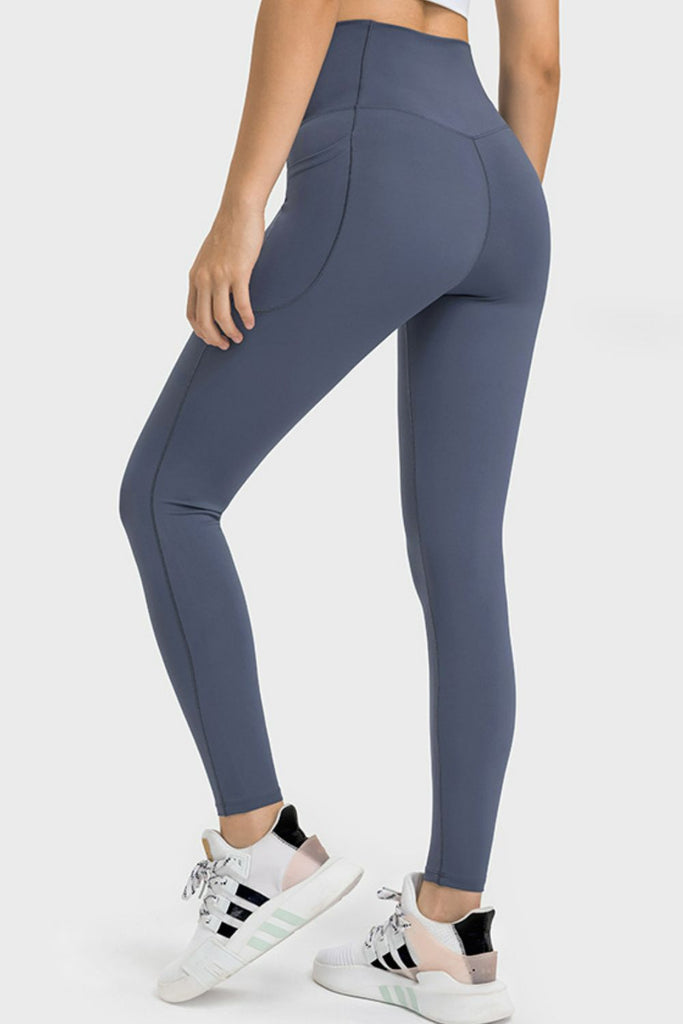 V-Waist Yoga Leggings with Pockets Trendsi