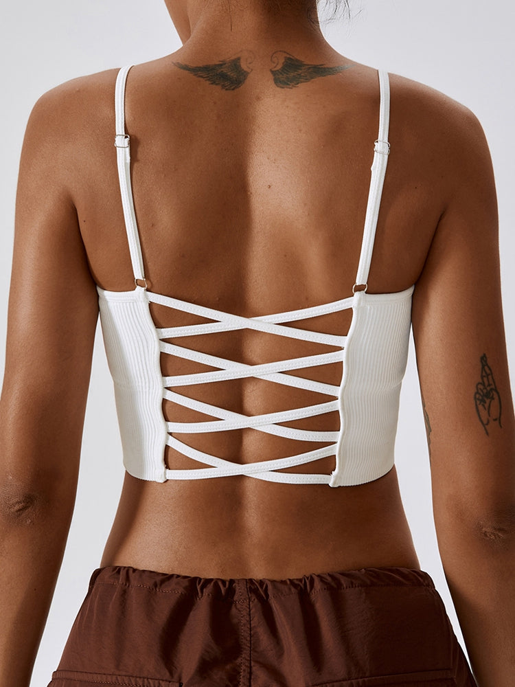 Lace-Up Cropped Tank Top Trendsi