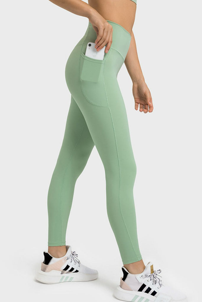 V-Waist Yoga Leggings with Pockets Trendsi